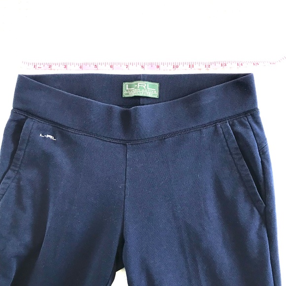 L-RL Lauren Active women size XS navy leggings/slim/track pants stretch classic - Picture 7 of 9